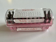 Impress Art Melody Uppercase 3mm Letter Metal Stamp Set 33 pcs. In Case.