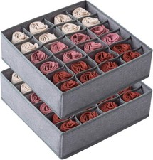 2 Pack Socks Underwear Drawer Organizer Divider 24 Cell/16 Cell Collapsible