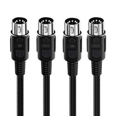 BXIZXD 2-Pack 10FT MIDI Cable, Male to 5-Pin Cable for 3M/10FT 
