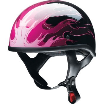 Z1R CC Beanie Half Helmet DOT Approved - Hellfire Pink - Adult