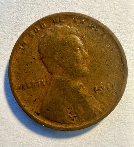1911 lincoln wheat cent penny no mint mark