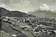 AIGLE VD Vue aerienne et les Dents du Midi