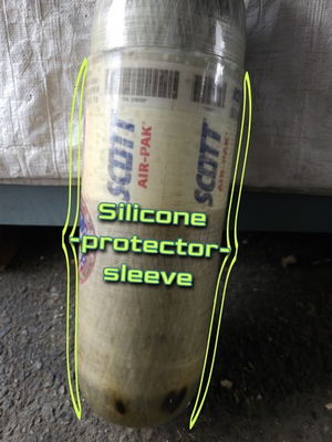 #ad #ad 45 cft 4500psi Carbon Fiber Tank W Silicone Sleeve RARE READ DESCRIPTION $85.00