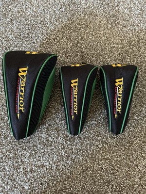 Warrior Custom Golf Head Covers; 2 Hybrid & 1 Driver/Fairway Wood