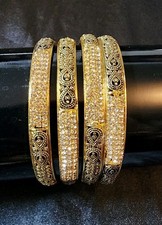 New Women's bollywood artificial gold plated bangles size 2.8 bracelets Set Of 4