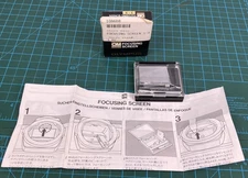 Vintage Olympus OM Focusing Screen 1-8 for OM SLR Cameras with Case Manual Box