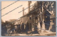 Antique RPPC streetview of house home somewhere USA Real Photo Postcard 