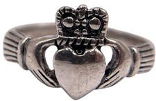 Sterling Silver Claddagh Ring 925 Irish Love Friendship 2.55g Size 5.5