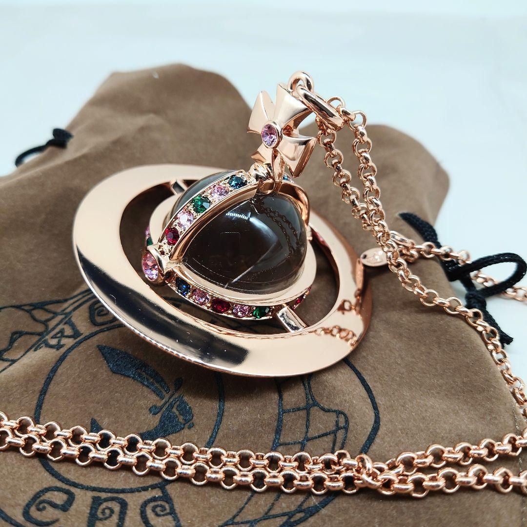 Vivienne Westwood necklace giant orb pink gold accessory Vivienne Westwood necklace giant orb pink gold accessory