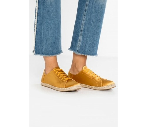 TOM'S Sunflower Yellow Satin Espadrille Sneakers Shoes Women's Size 6W NWT - Picture 2 of 8
