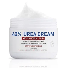 Urea Cream 42% plus Salicylic Acid 2% Net 5.29 Oz for Dry Cracked Feet, Heels...