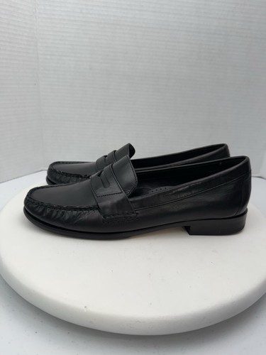Cole Haan Women’s Black Leather Laurel Penny Loafer Shoes Size 8.5B Casual Flats
