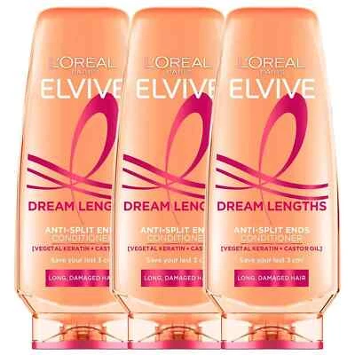 L'Oreal Elvive Dream Lengths Anti split ends Conditioner for Hair, 3x500ml