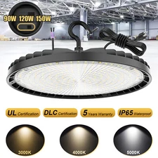 90W/120W/150W UFO LED High Bay Light Warehouse Shop Lighting 3000K/4000K/5000K