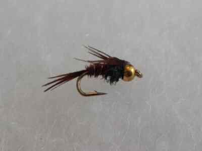 One Dozen (12) Bead Head Pheasant Tail Nymph Size 10 fishing flies