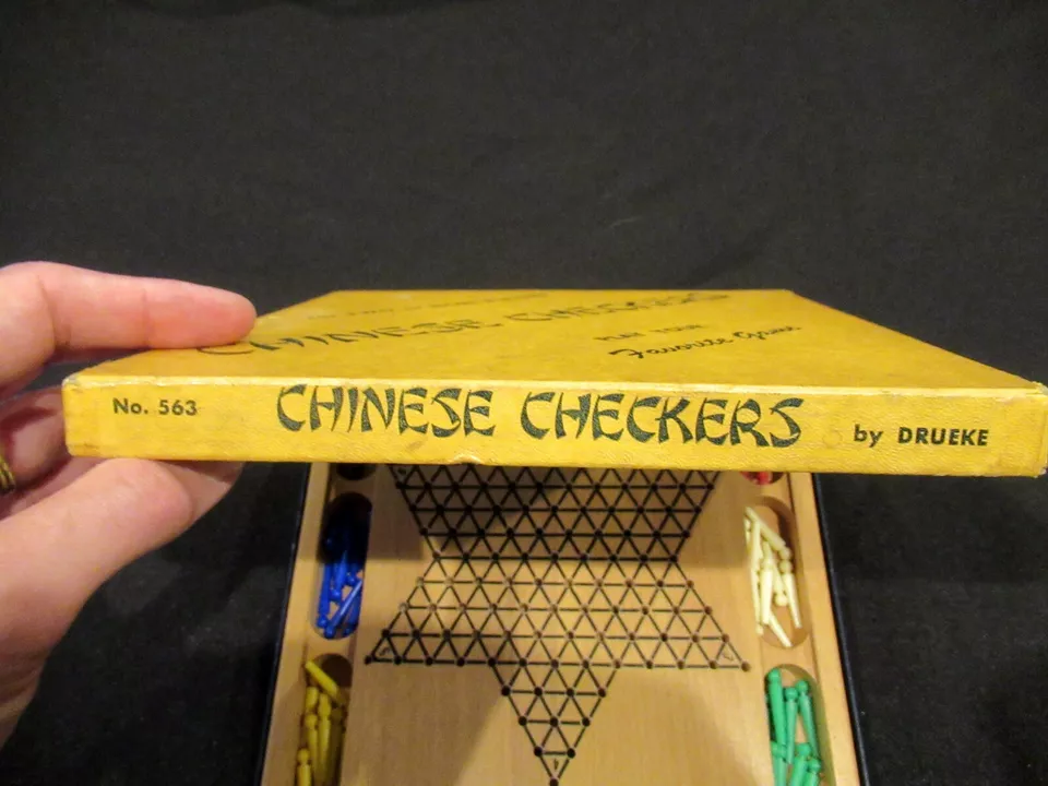 Wm. Juego de mesa de damas chinas F. Drueke & Sons Inc., vintage Foto 4 de 4