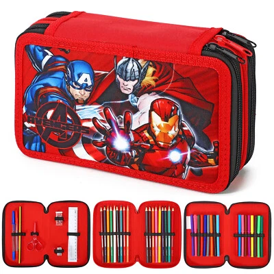 Avengers 3-stufiges Bleistiftetui Multifach Malstifte Bleistifte Schule Set