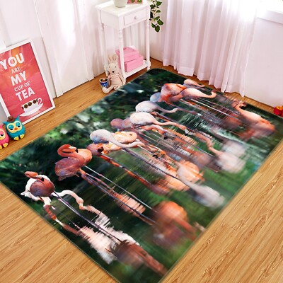 3D Flamingo See O247 Tier Spiel Rutschfest Matte Elegant Foto Teppich Fay