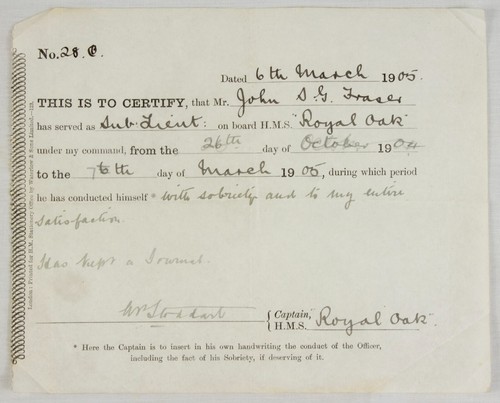 Captains + admirals 1900-20 collection of 20 SIGNED Royal Navy testimonials - Picture 10 of 24