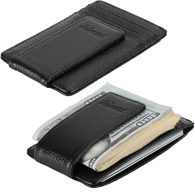 Kinzd Money Clip Front Pocket Wallet Leather RFID, Best Lichi