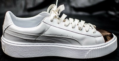 puma basket white rose gold