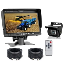 7" Monitor 4PIN Backup Camera Rear View Night Vision+20m 12-24v For Harvester Rv