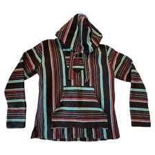 Original Senor Lopez Black/Teal/Pink Lopez Baja Hoodie Women's Size M