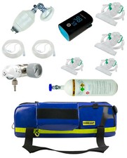 Notfalltasche Sauerstoffflasche 2l Druckminderer XL  Pulsoximeter medizinischer