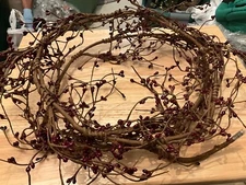 Pip Berry Garland Burgundy 3 ft - Set of two - New