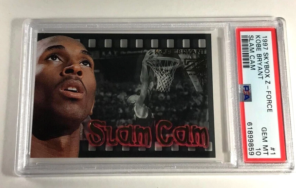 KOBE BRYANT 1997 SKYBOX Z-FORCE #1 SLAM CAM ACETATE FOIL INSERT PSA 10 TOUGH GEM