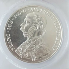2001 Austria Franz joseph I Silver 10 kreuzer Fantasy Issue Coin MS69