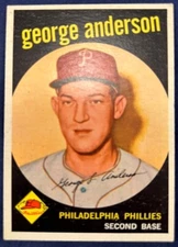 1959 Topps #338 George Anderson RC Phillies "Sparky" CENTERED