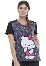 Hello Kitty Cherokee Scrubs Tooniforms Sanrio V Neck Top TF745 HKSS