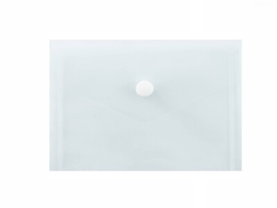 1 Dokumententasche, PP, 14,5 x 10,5 cm transparent mit Druckknopfverschluss