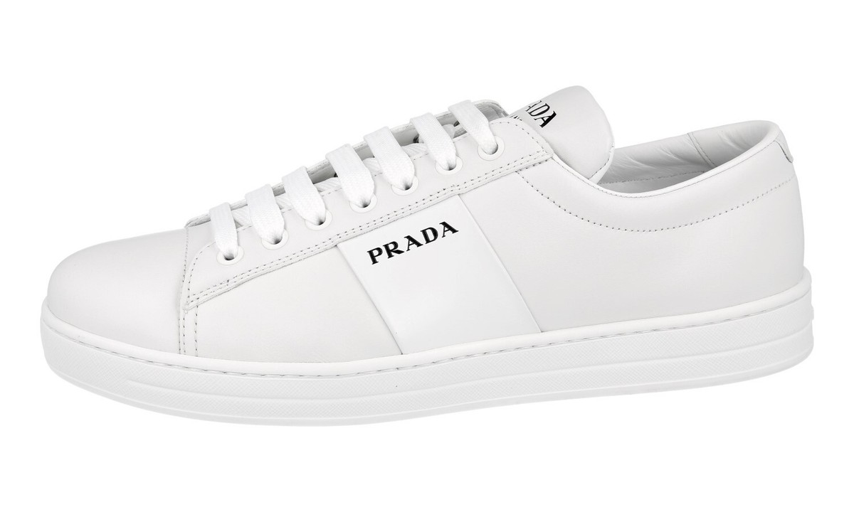 PRADA Leather Downtown Avenue Sneakers - 2EE389 - White NEW