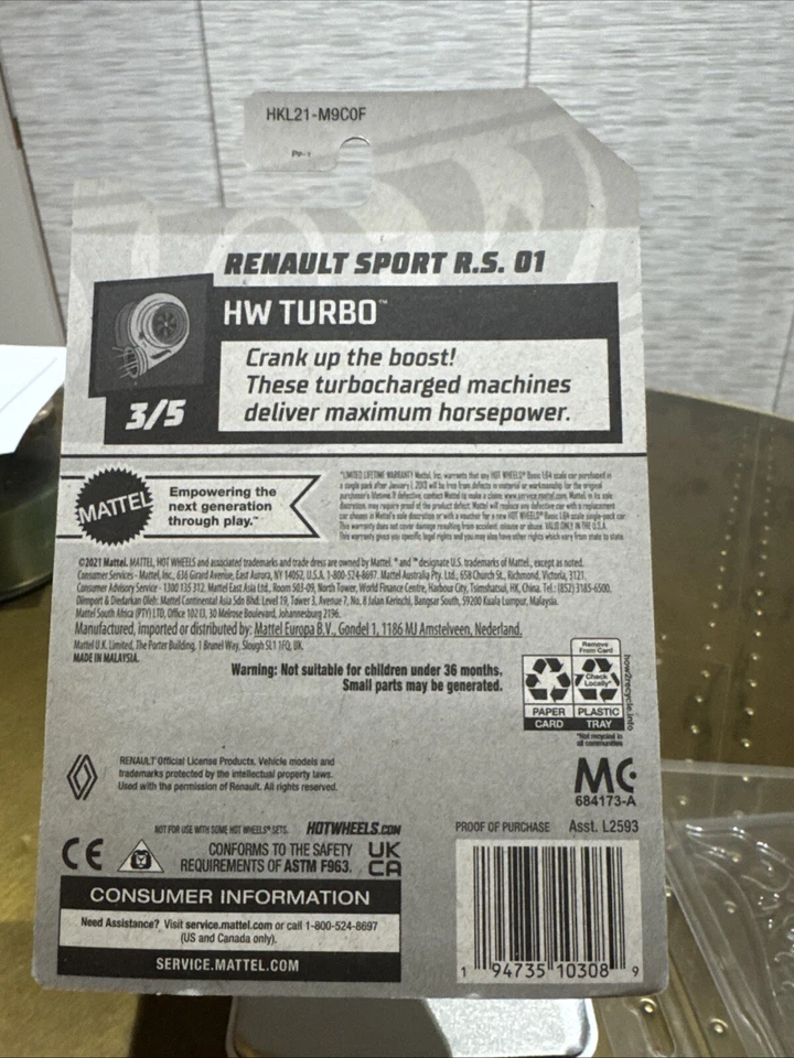 Hot Wheels Super Treasure Hunt STH Renault Sport RS.01 2023 NEW in Protector - Image 3 of 3