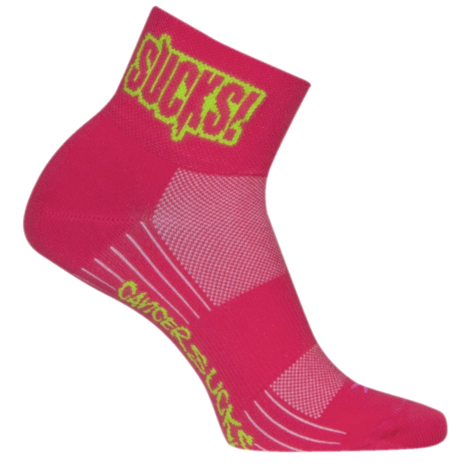 袜子 - SockGuy - 癌症鸭粉色 SGX L/XL 2.5 英寸 SGX 自行车/跑步新品 — 第 4/4 张图片
