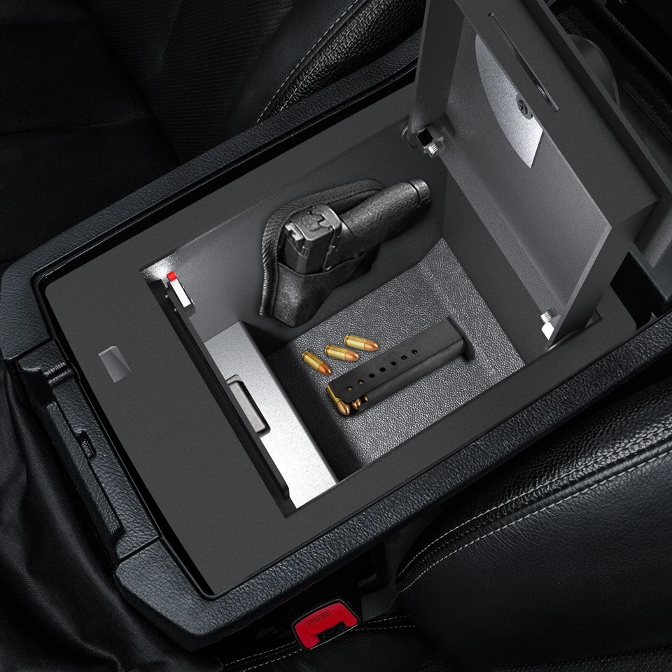 Center Console Safe Storage Box W/ LED 00016-86184 For 2010-2024 Toyota 4Runner - Image 3 of 4