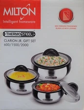 New set of 3 thermo hot pot insulated casserole gift set 600 1500 2000 ML
