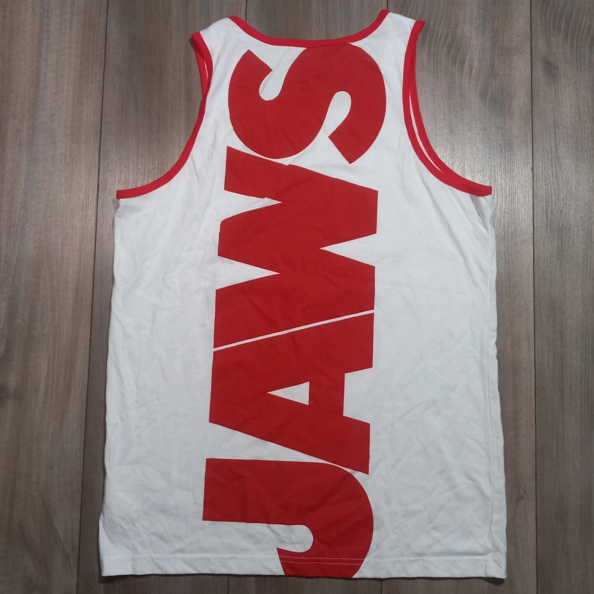 Jaws Great White Shark Tank Top Shirt White Universal Studios