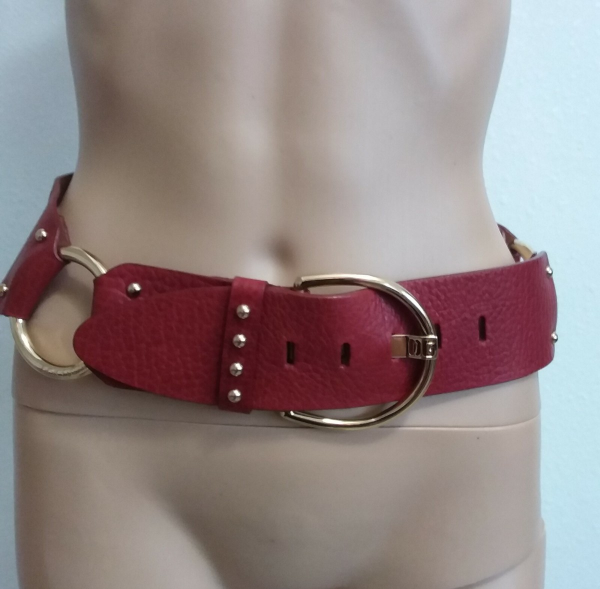 D&G vintage  belt. Handmade in Italy. Size80 DOLCE & GABBANA Black Leather Vintage DG Logo Buckle Men main image 4