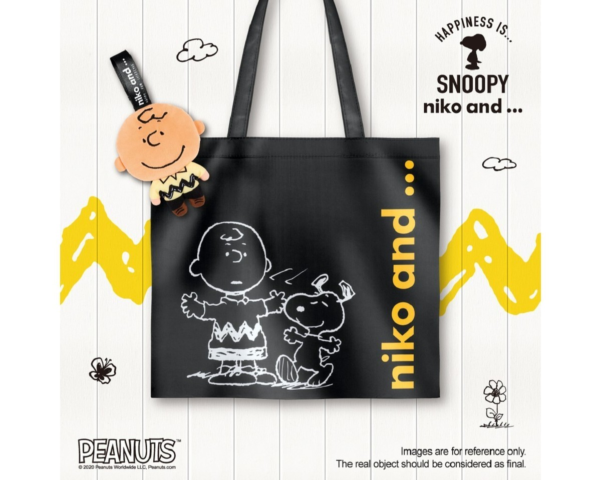 Snoopy peanuts x niko and . tote bag eco bag Charlie Brown - No