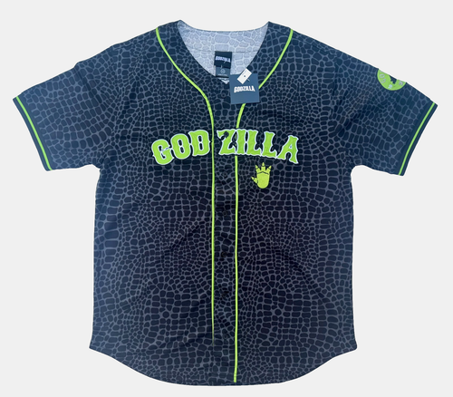 Godzilla Gojira Patch Embroidered #54 Baseball Jersey BoxLunch Exclusive LG, XL - 第 6/7 張圖片