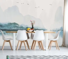 3D Mountain Trees 33643NA Wallpaper Wall Murals Removable Wallpaper Fay