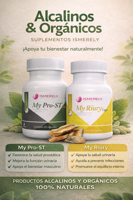 Ismerely My RIURY,PRO ST,desinflama vias urinarias, riñones,prostata