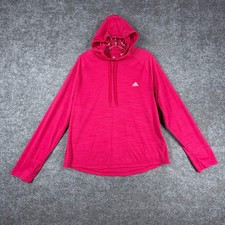 Adidas Pullover Hoodie Womens XL Magenta Climalite Stretch Performance Outdoor