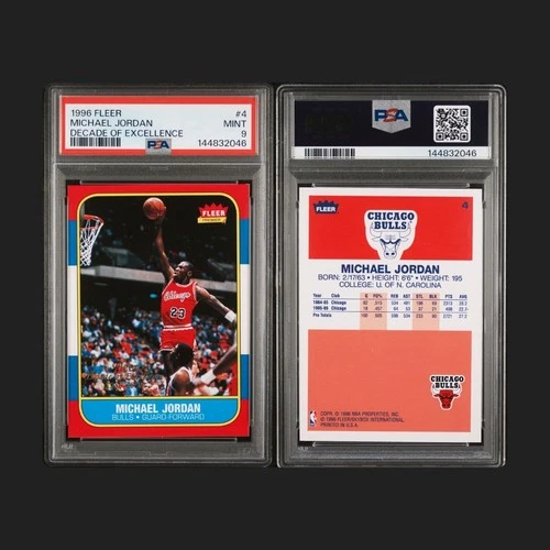 1996 Fleer MICHAEL JORDAN Decade of Excellence PSA MINT 9 NBA Chicago Bulls