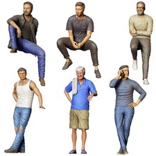 Männer lehnen am Auto Set - 3D Druck Miniaturen - 1:24, 1:35, 1:48, 1:72, 1:87