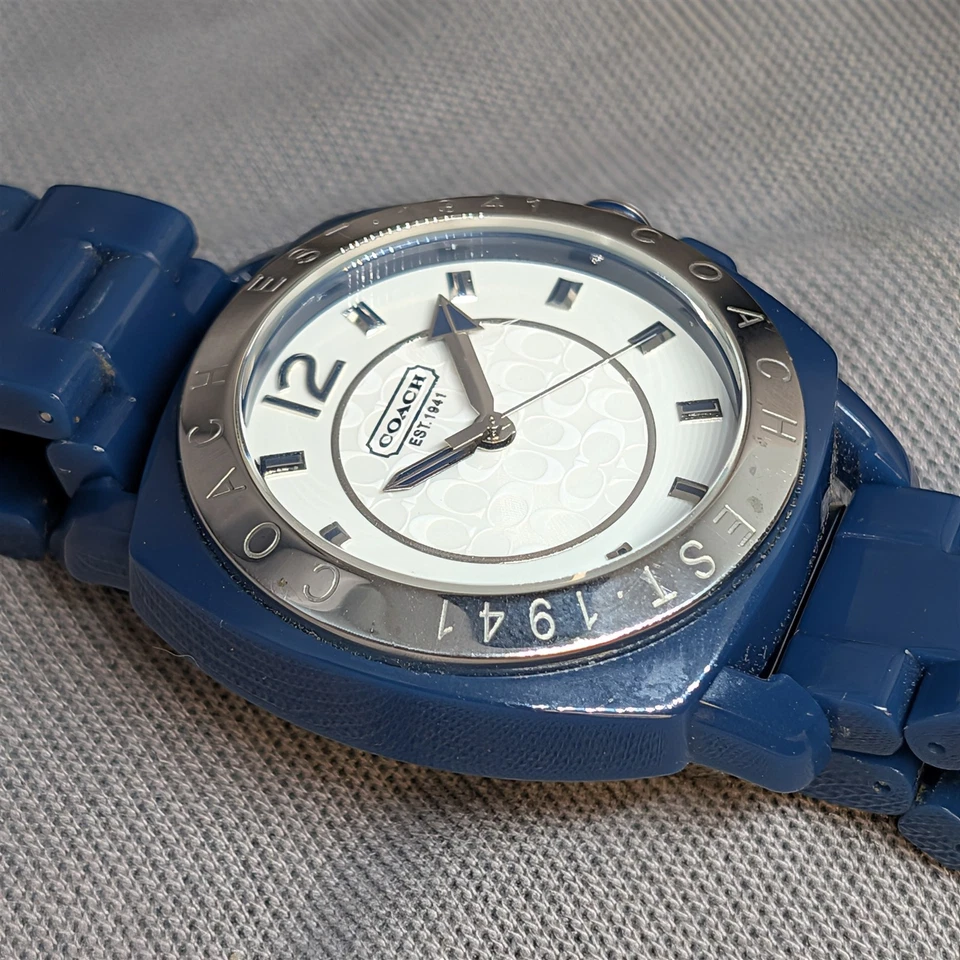 Coach Mujer Plástico Azul Marino Grueso Reloj Informal 38mm con Correa 7.25" Foto 2 de 4