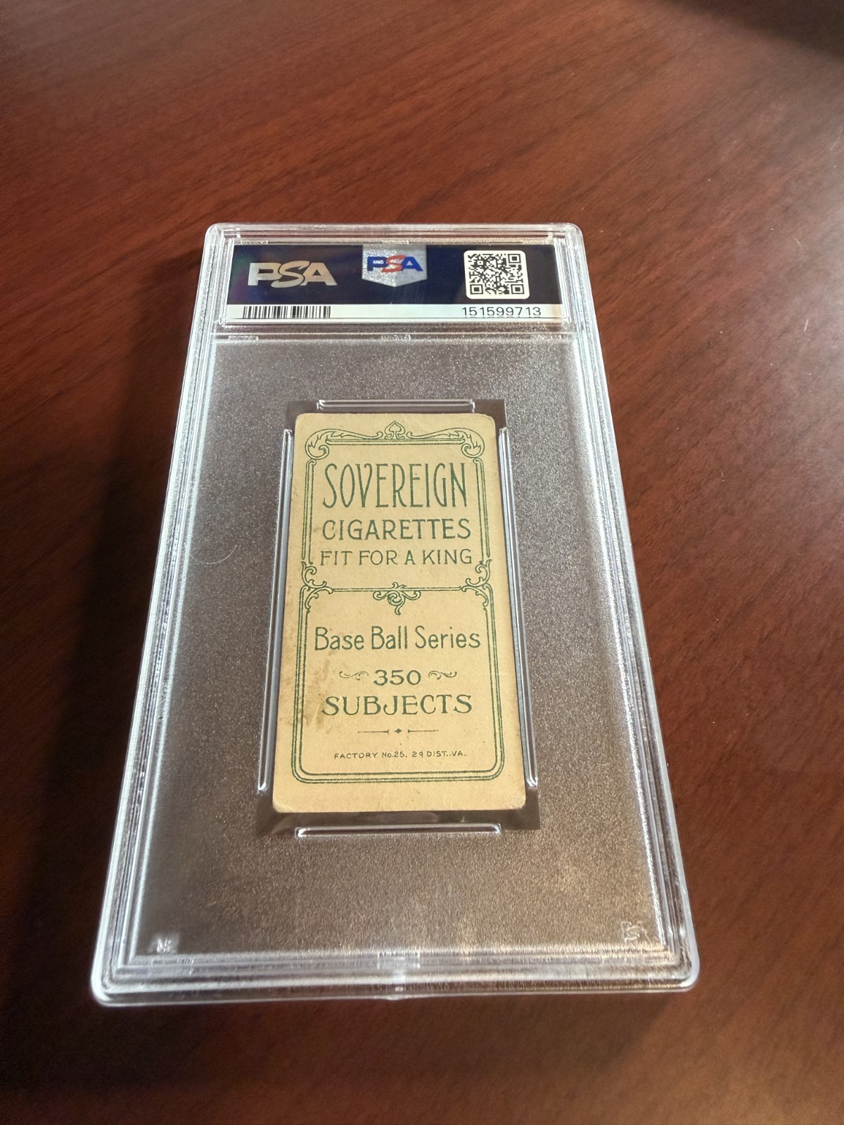 1909-11 T206 Sovereign 350 Cy Seymour Batting Rookie Card. PSA 1 view 2